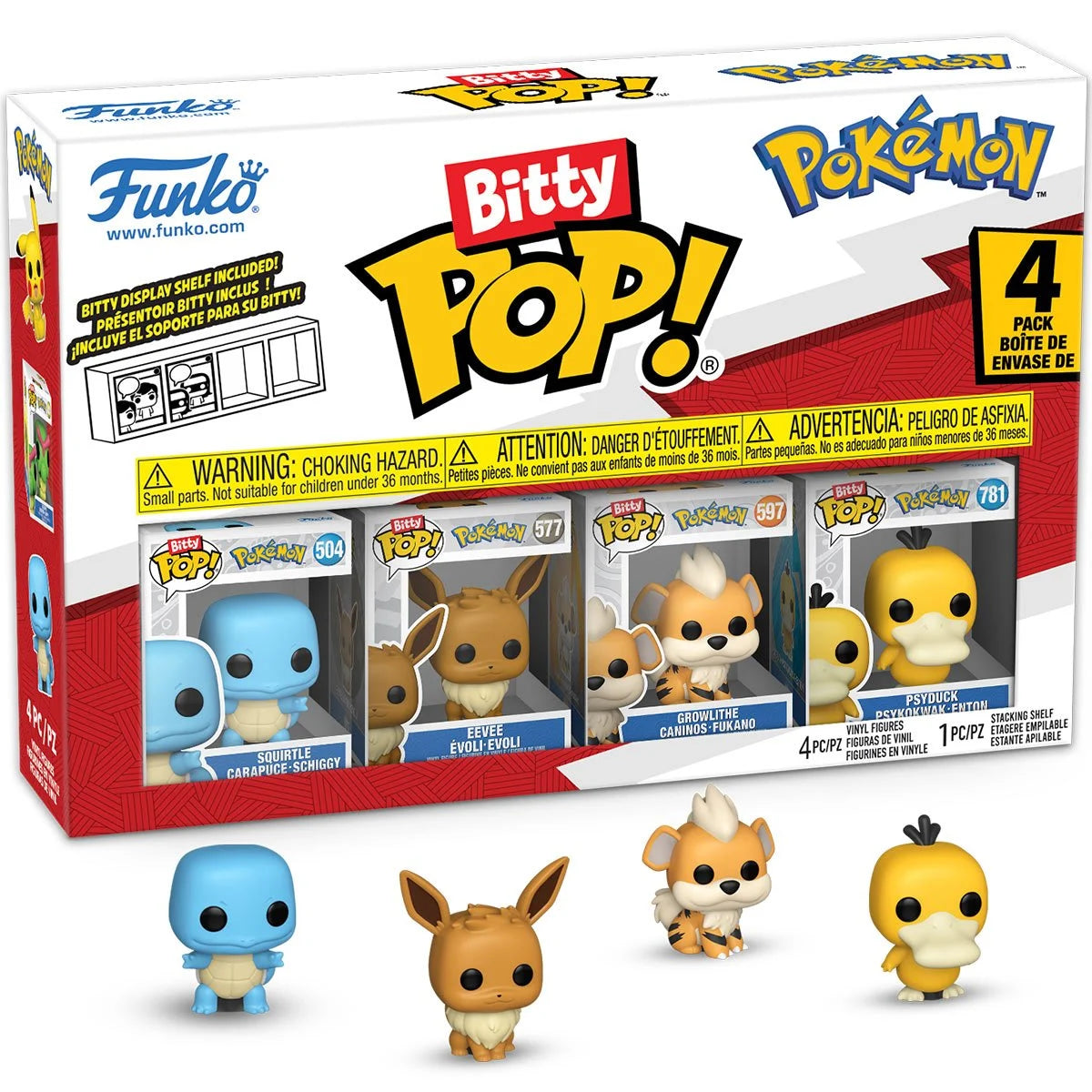 Funko Pop Bitty Pokemon: Squirtle 4-Pack