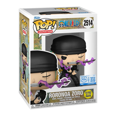 Funko Pop One Piece: Roronoa Zoro Dressrosa Arc Glows in the dark - Exclusive (2514)