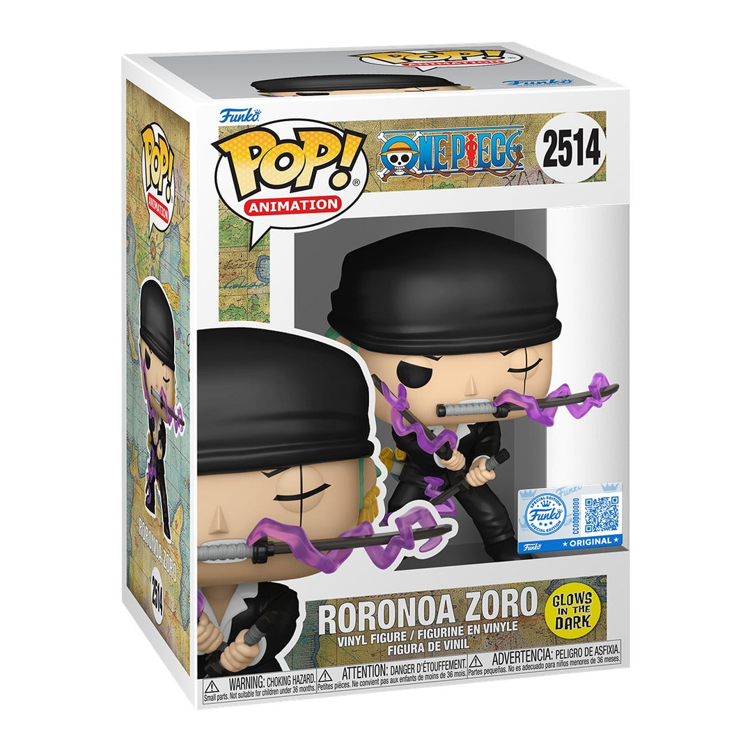 Funko Pop One Piece: Roronoa Zoro Dressrosa Arc Glows in the dark - Exclusive (2514)