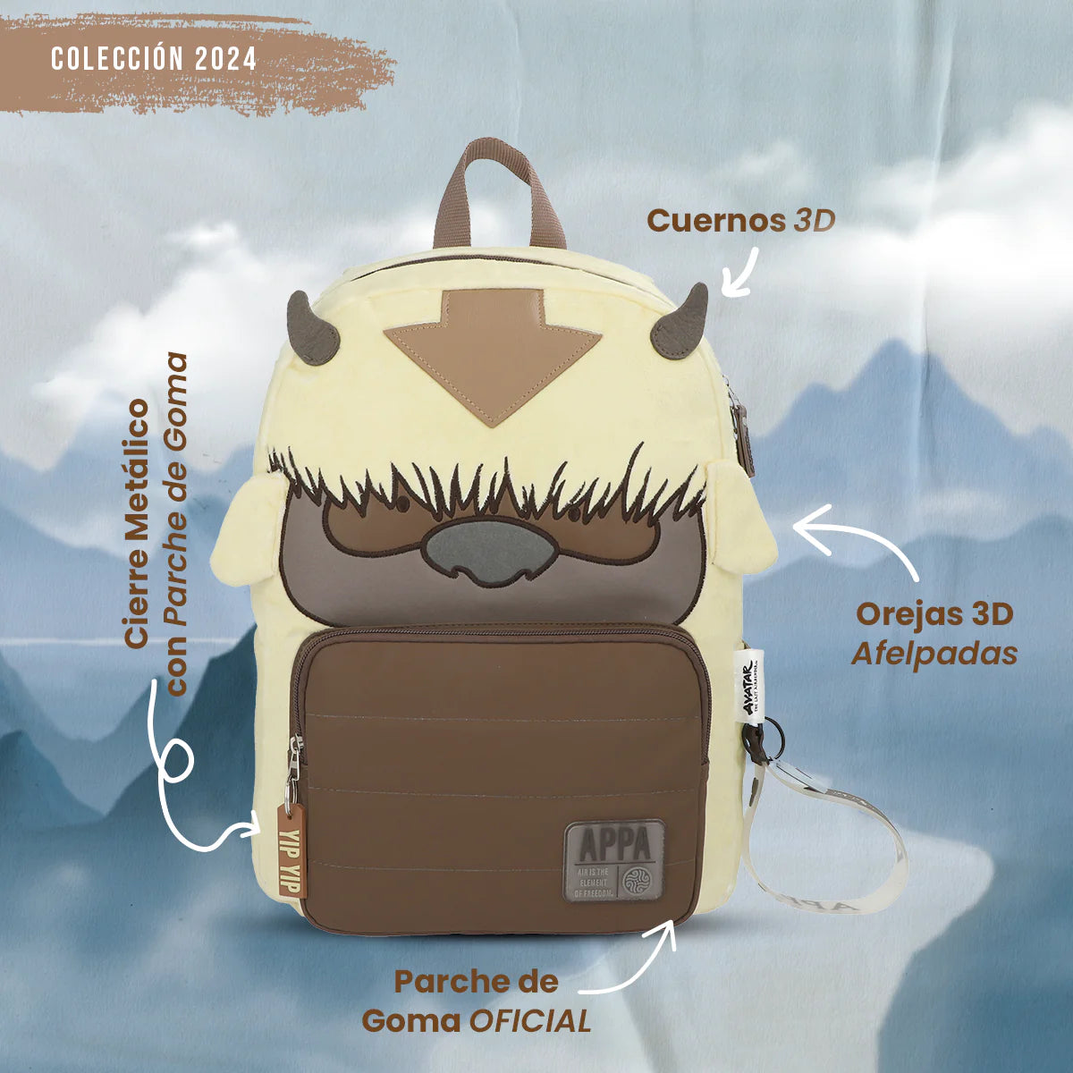 Common Nation Avatar The Last Air Bender: Appa Yip Yip Mochila Full-size