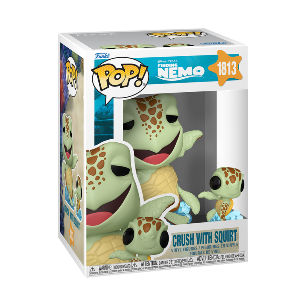 PREVENTA Funko Pop Finding Nemo: Crush with Squirt (1813)