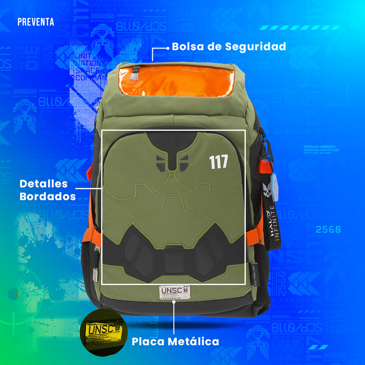 Common Nation Halo: Master Chief Mitica Mochila Full-size