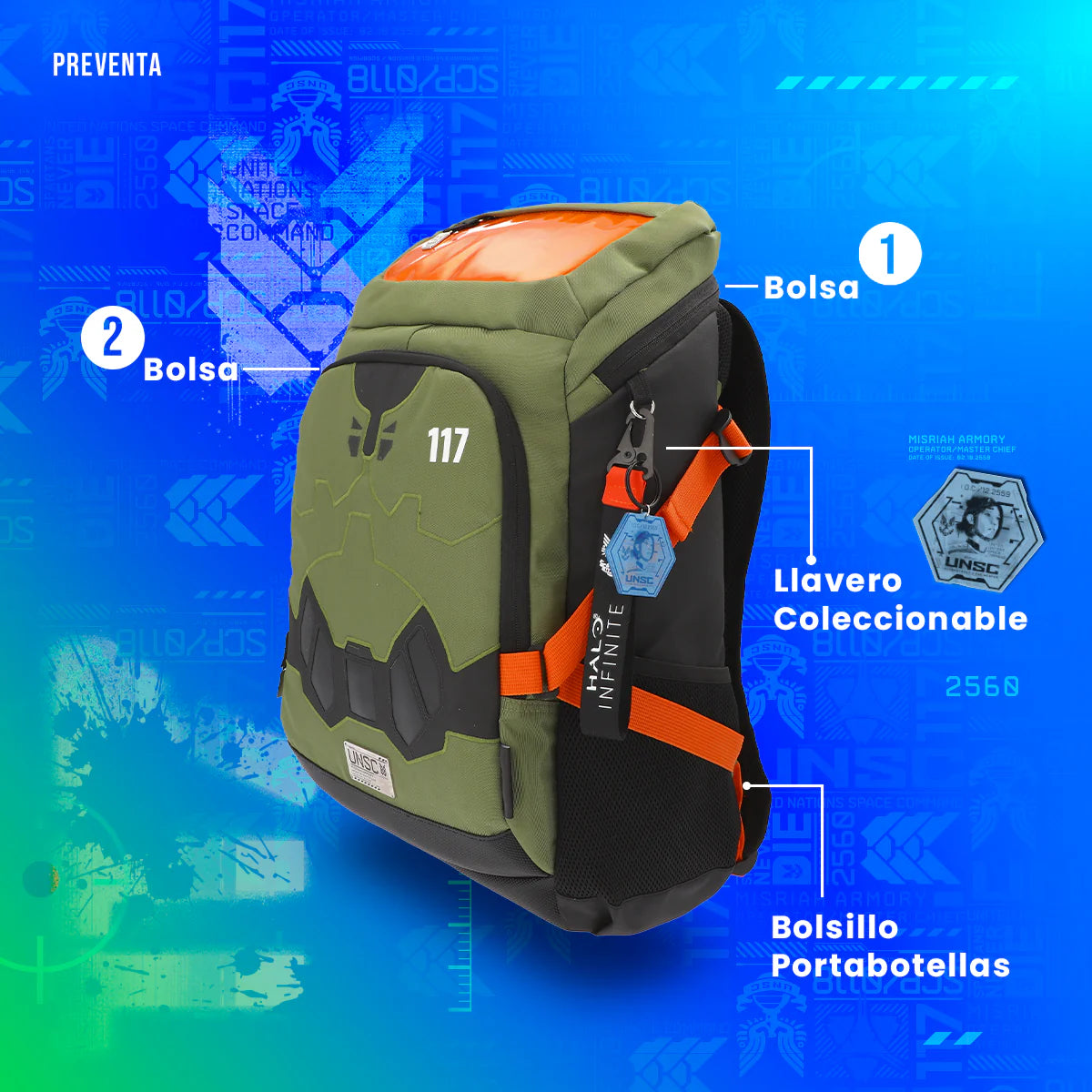 Common Nation Halo: Master Chief Mitica Mochila Full-size