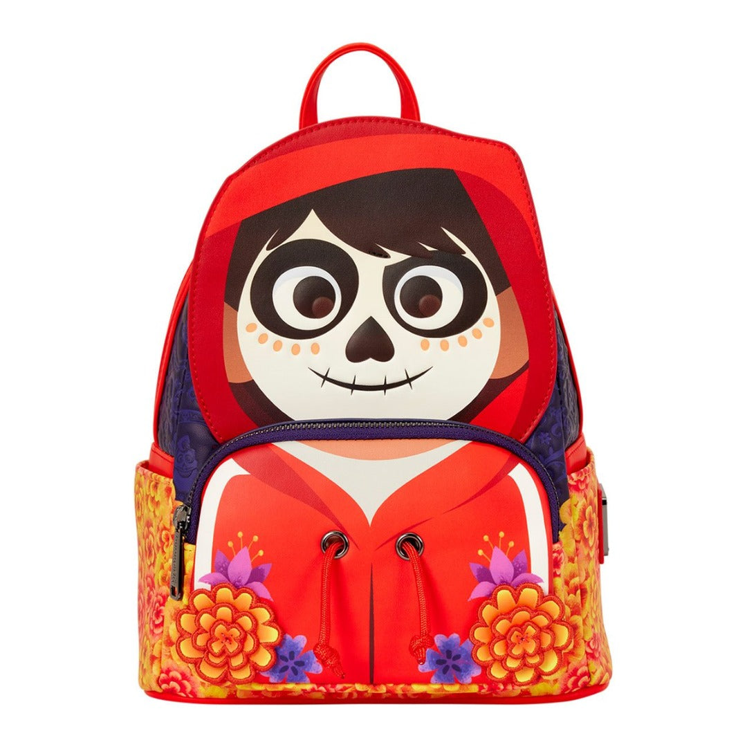 Loungefly Mini Mochila Coco: Miguel Día de Muertos Cosplay Brilla en la Oscuridad