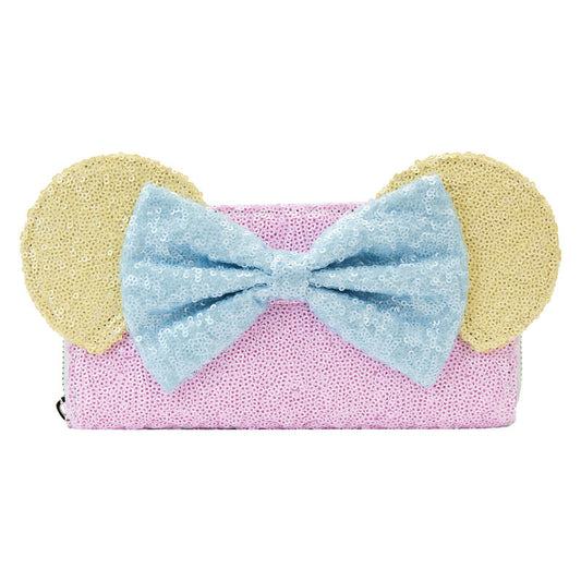 Loungefly Minnie Mouse Pastel Sequin Zip Around Wallet