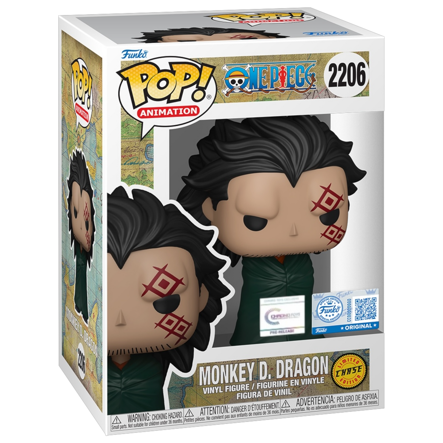 Funko Pop One Piece: Bundle Monkey D. Dragon  w/ Chase- Chrono Toys Exclusive Sticker PR (2206)