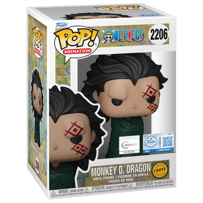 Funko Pop One Piece: Bundle Monkey D. Dragon  w/ Chase- Chrono Toys Exclusive Sticker PR (2206)