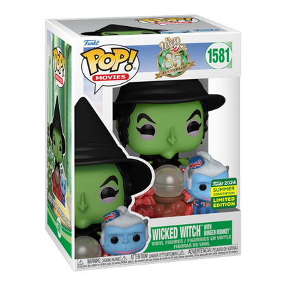 Funko Pop The Wizard of Oz 85th Anniversary: Wicked Witch with Winged Monkey - 2024 SDCC Exclusive (1581)