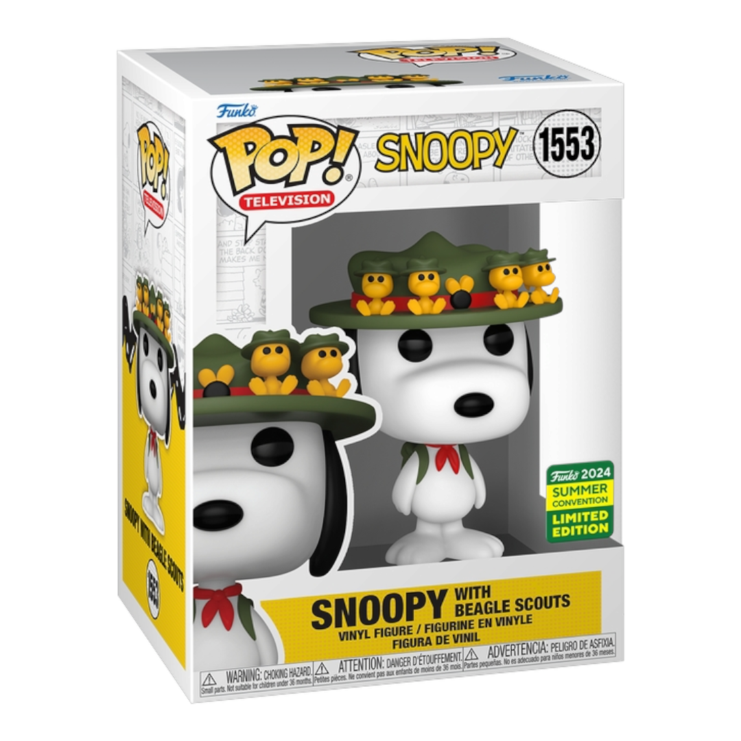 Funko Pop Snoopy: Snoopy with beagle scouts - 2024 SDCC Exclusive (1553)