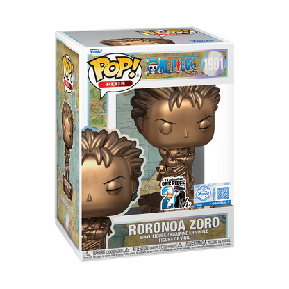 PREVENTA Funko Pop Plus One Piece: Roronoa Zoro Statue Bronze - 25th Aniversary Exclusive (1901)