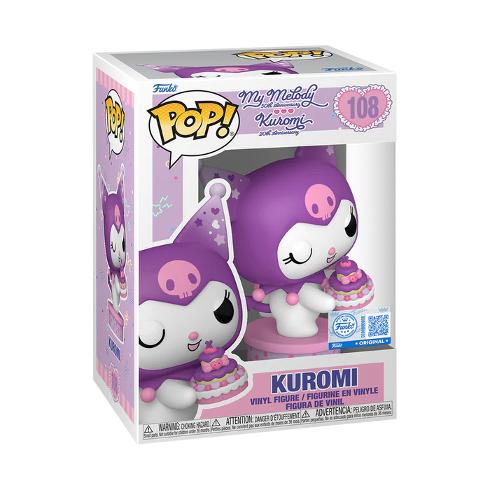 Funko Pop My Melody 50th Anniversary & Kuromi 20th Anniversary Kuromi With Cake - Specialty Series (108)