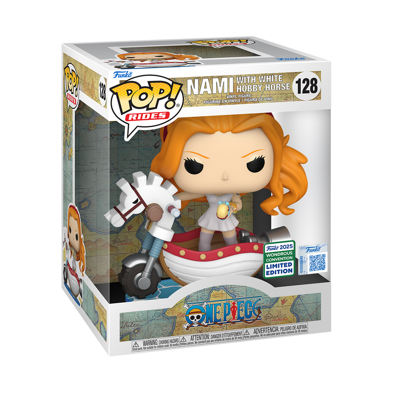 Funko Pop Rides On Piece: Nami with White Hobby Horse - Wondrous Convention Exclusive (128)