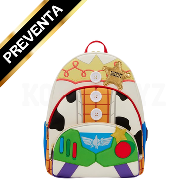 PREVENTA Loungefly Toy Story 5 Triple Pocket Mid-Size Backpack