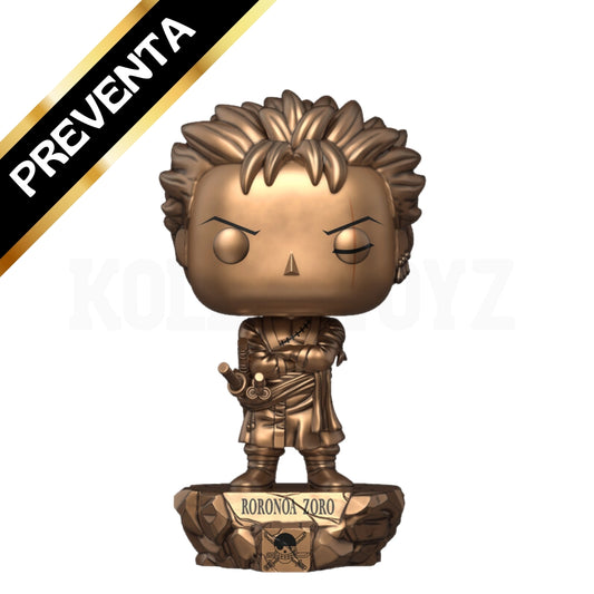 PREVENTA Funko Pop Plus One Piece: Roronoa Zoro Statue Bronze - 25th Aniversary Exclusive (1901)