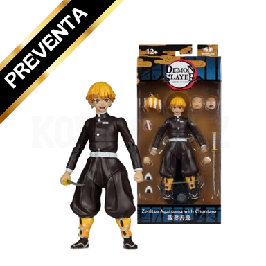 PREVENTA McFarlane Demon Slayer: Zenitsu Agatsuma with Chuntaro 7-Inch Scale Action Figure