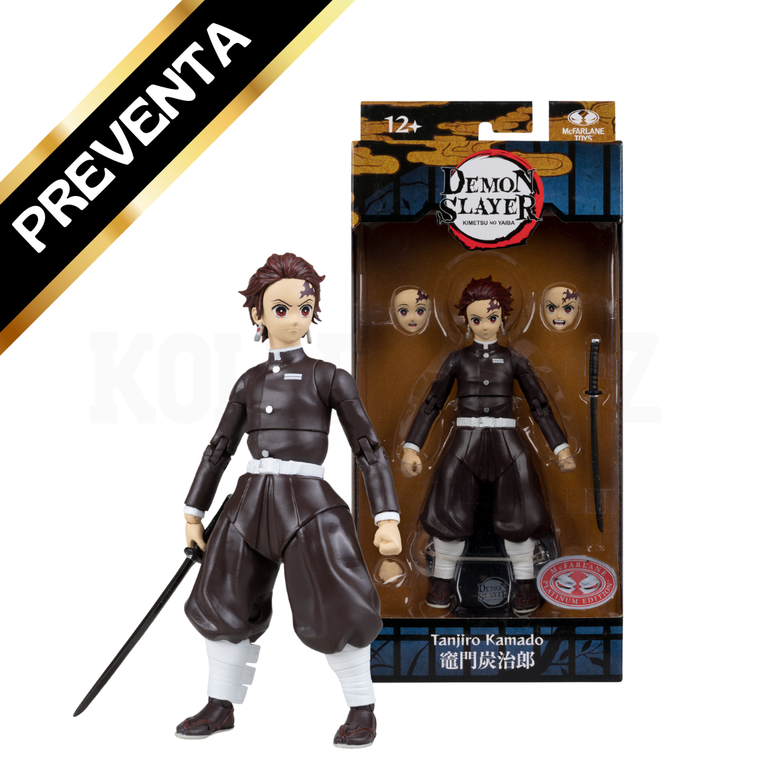 PREVENTA McFarlane Demon Slayer: Tanjiro Kamado Corps Uniform 7-Inch Scale Action Figure Red Platinum Edition
