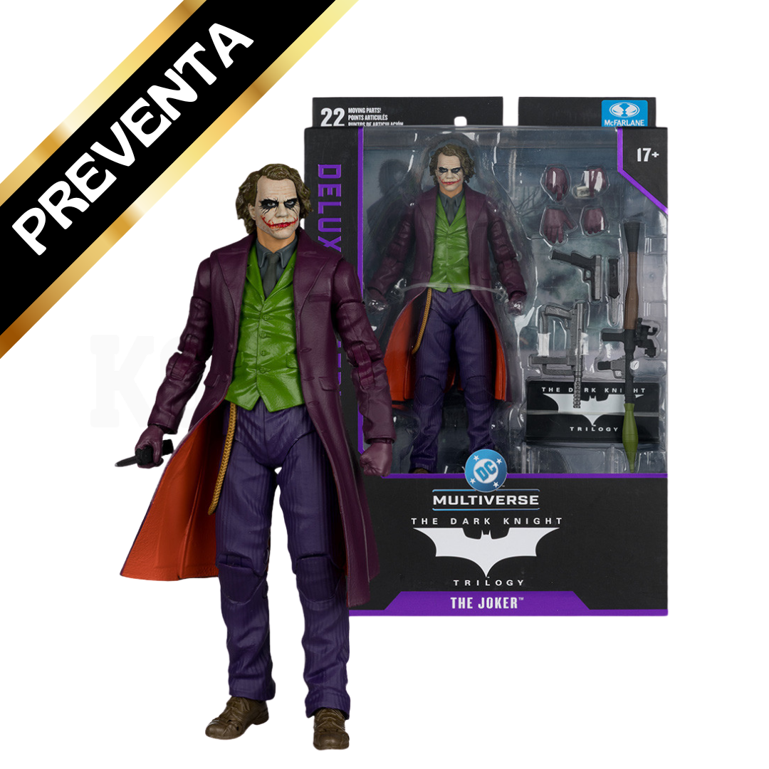 PREVENTA McFarlane DC Multiverse Batman: The Dark Knight: The Joker Deluxe Theatrical Edition 7" Figure