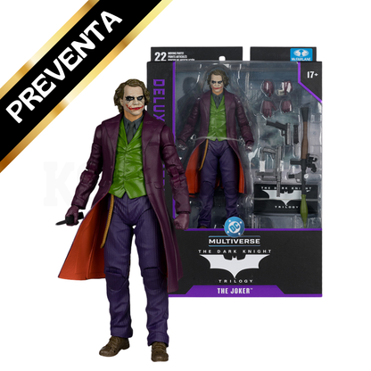 PREVENTA McFarlane DC Multiverse Batman: The Dark Knight: The Joker Deluxe Theatrical Edition 7" Figure