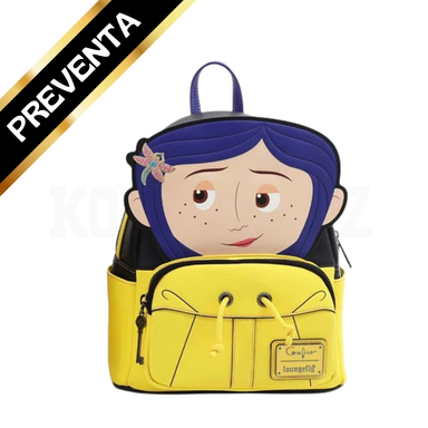 PREVENTA Loungefly Coraline Raincoat Cosplay Mini-Backpack