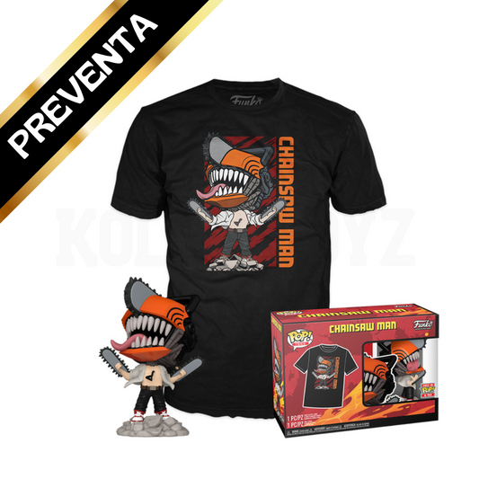 PREVENTA Funko Pop Tees Chainsaw Man: Chainsaw Man (1804) + T-Shirt