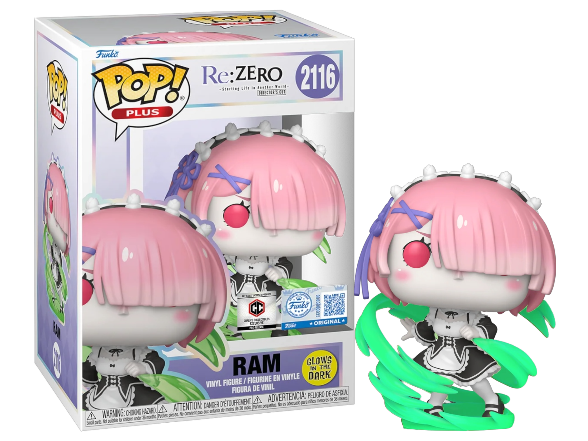 Funko Pop Plus Re: Zero: Ram Glows In The Dark - Chalice PR Exclusive (2116)