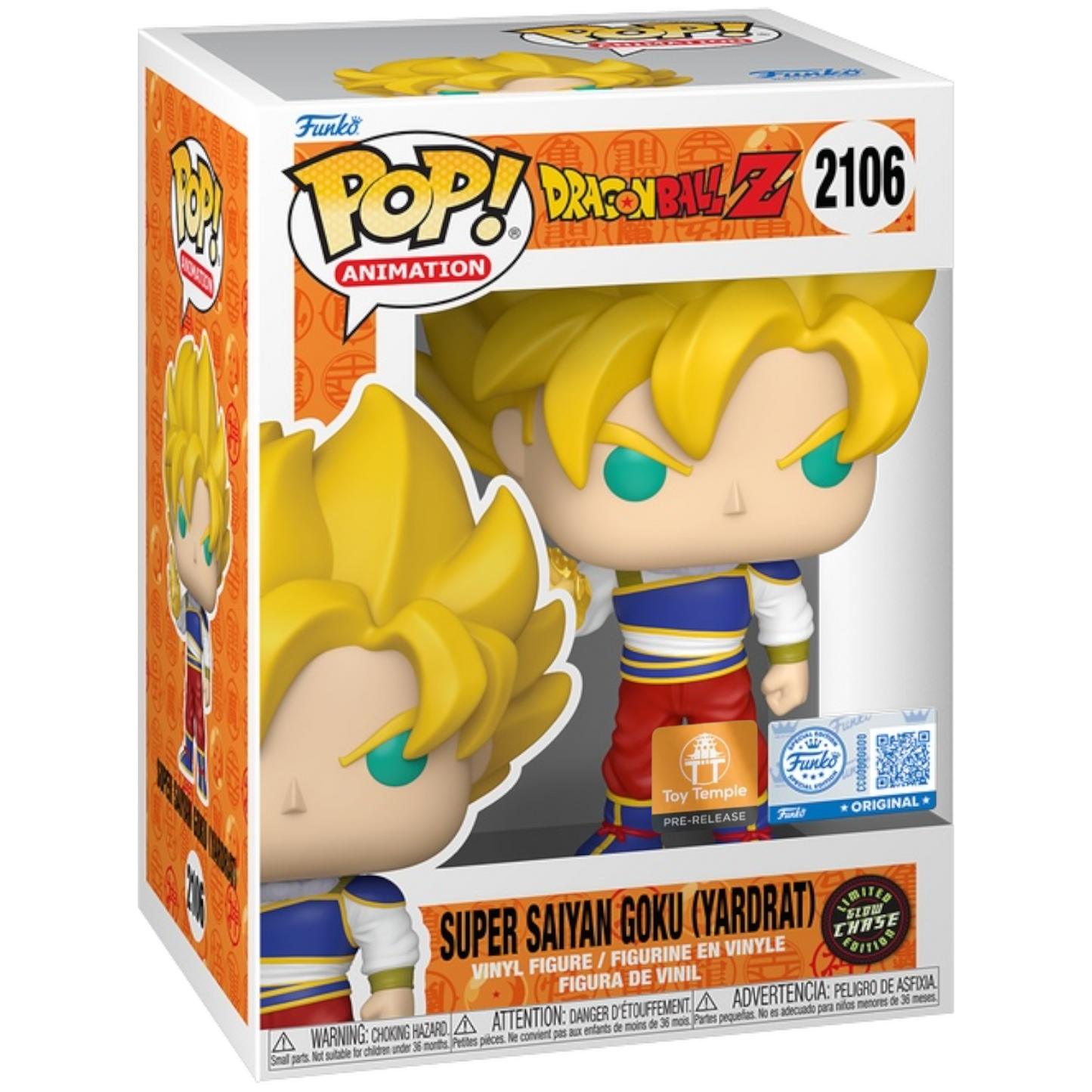 Funko Pop Dragon Ball Z: Bundle Goku Yardrat w/ Chase - Toys Temple Exclusive Sticker PR (2106)