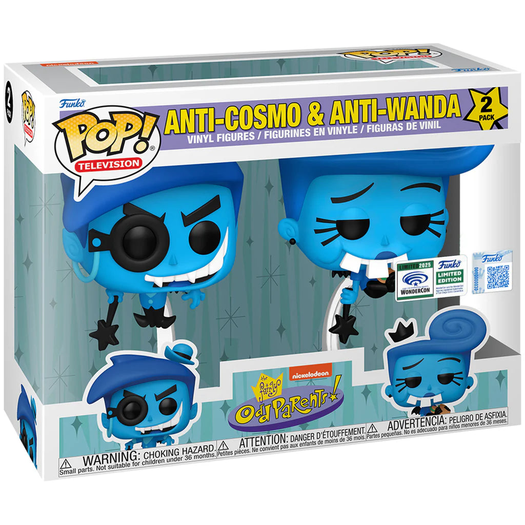 Funko Pop The Fairy Odd Parents: Anti-Cosmo & Anti-Wanda 2-Pack - Wondrous Convention Exclusive (Sticker Presencial)