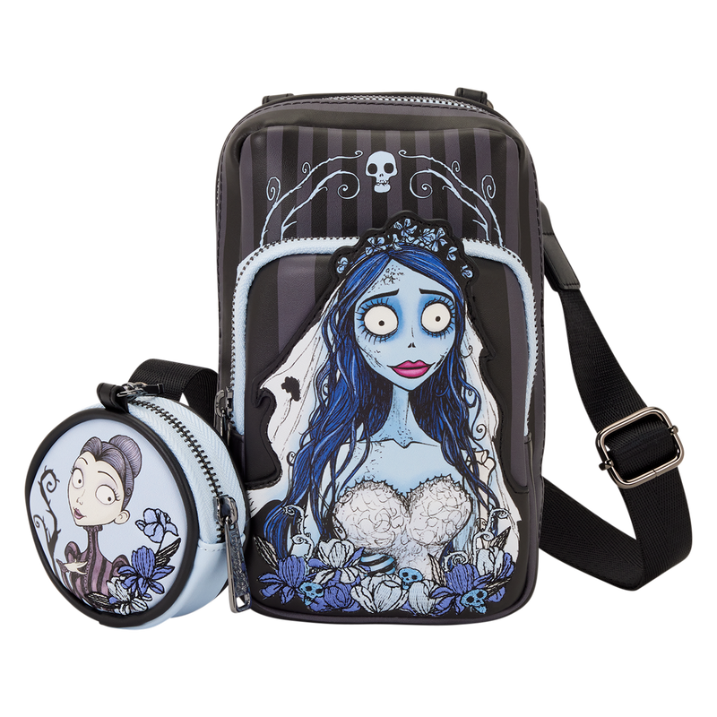 Loungefly Corpse Bride Emily Sling Crossbody Bag with Coin Bag