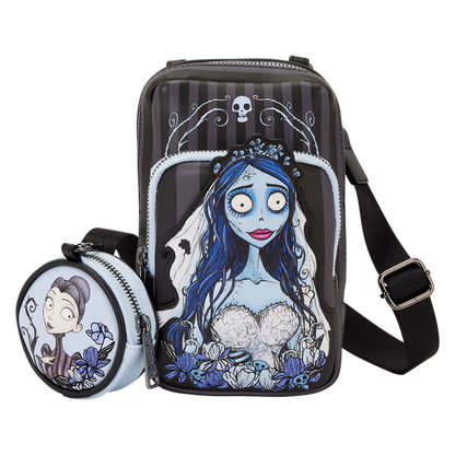Loungefly Corpse Bride Emily Sling Crossbody Bag with Coin Bag