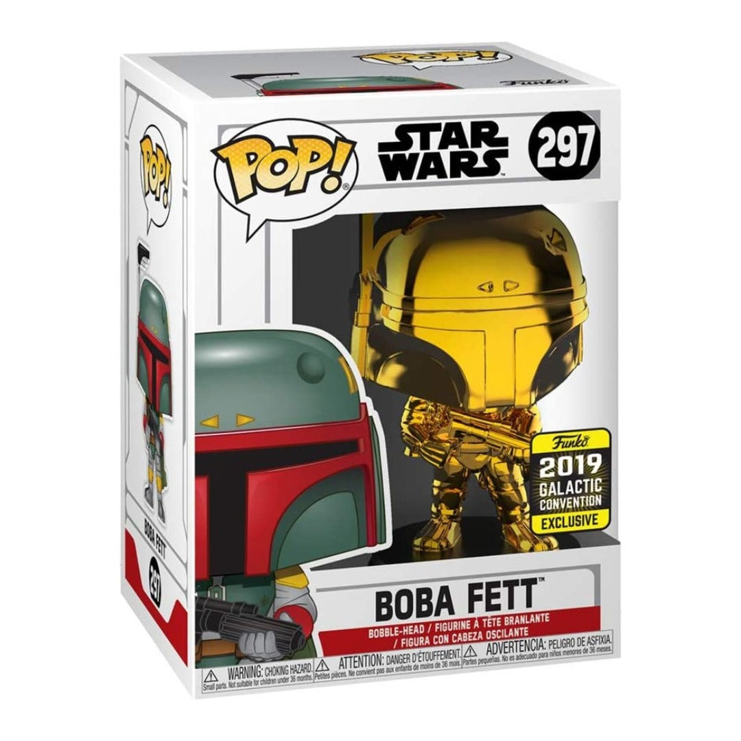 Funko Pop Star Wars: Boba Fett Gold Chrome - Galactic Convention Exclusive (297)