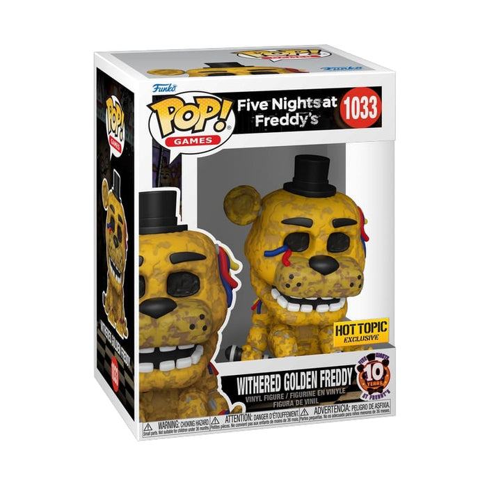 Funko Pop Five Nights at Freddy's: Withered Golden Freddy- Hot Topic Exclusive (1033)