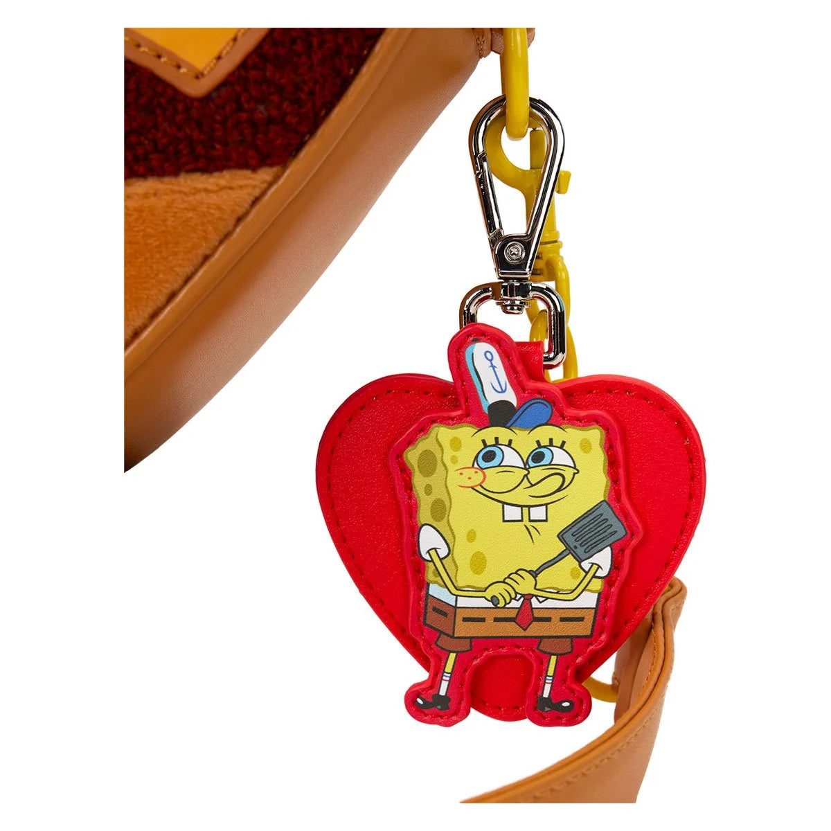 Loungefly Spongebob Squarepants Heart Krabby Patty Plush Crossbody Bag