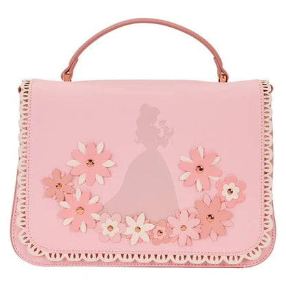 Loungefly Disney Princesses: Belle Floral Lace Crossbody Bag