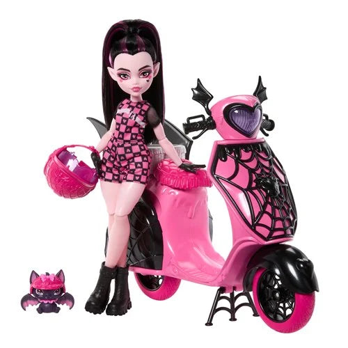 Mattel Monster High Draculaura Vamptastic: Scooter Doll And Vehicle Playset
