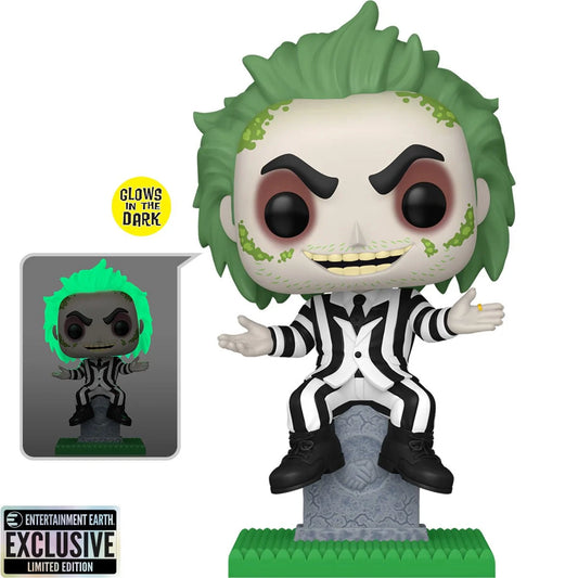 Funko Pop Plus Beetlejuice: Beetlejuice on Tombstone Glow-in-the-Dark - Entertainment Earth Exclusive (1757)