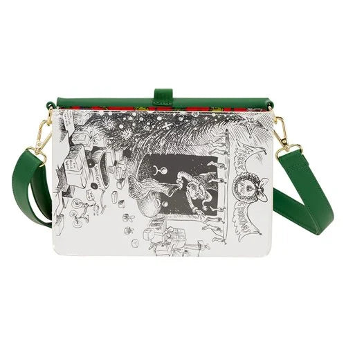 Loungefly Dr. Seuss Grinch Holiday Coloring Book Crossbody Bag