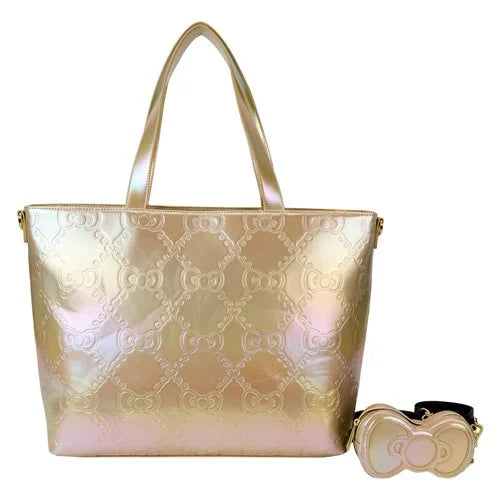 Loungefly Hello Kitty 50th Anniversary Gold Tote Bag