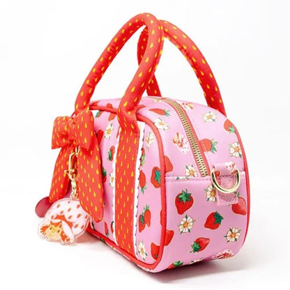 Whatever! Strawberry Shortcake Duffelette Crossbody Bag with Acrylic Charm