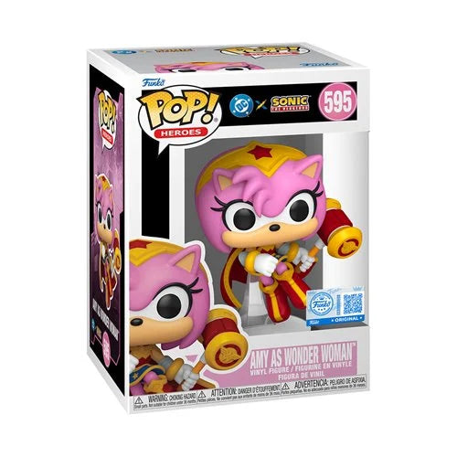 Funko Pop Justice League x Sonic The Hedgehog: Amy as Wonder Woman - Specialty Series (595)
