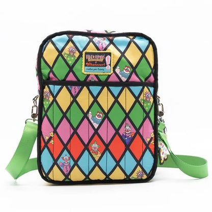 Whatever! Killer Klowns From Outer Space Reversible and Convertible Square Backpack with Fatso Charm