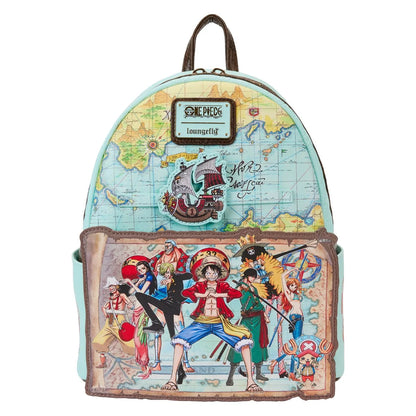 PREVENTA Loungefly One Piece: Luffy Gang Map Mini-Backpack