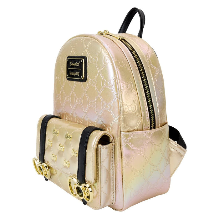 Loungefly Hello Kitty 50th Anniversary Metallic Gold Mini-Backpack