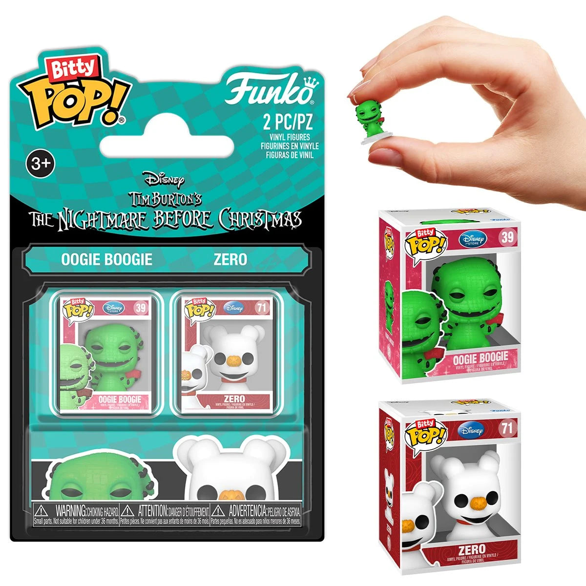 Funko Pop Bitty 2-pack The Nightmare Before Christmas: Oogie Boogie & Zero