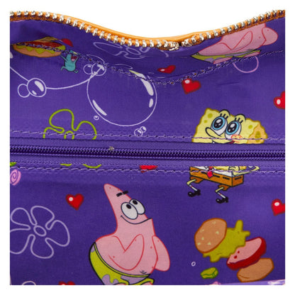 Loungefly Spongebob Squarepants Heart Krabby Patty Plush Crossbody Bag