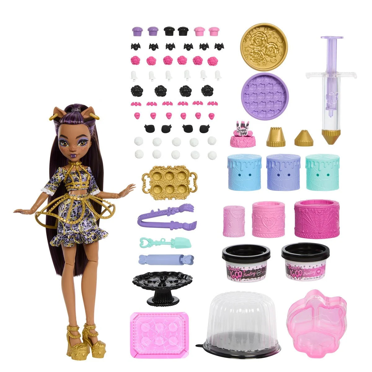 Mattel Monster High  Scary Sweet Birthday Clawdeen Wolf Doll and Playset