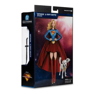 PREVENTA McFarlane DC Multiverse Deluxe Theatrical Edition Wave 4 Supergirl Movie Supergirl and Baby Krypto 7-Inch Scale Action Figure