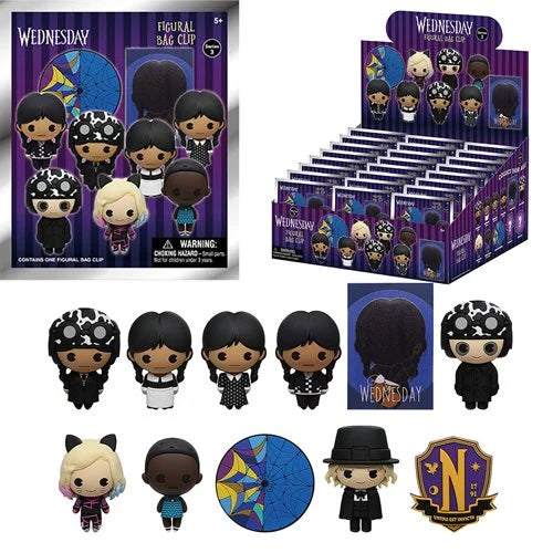 Monogram Foam Bag Clip: Wednesday Addams Series 3 - Individual Sorpresa