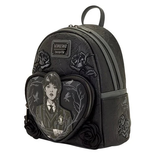 Loungefly Wednesday Black Roses Mini-Backpack