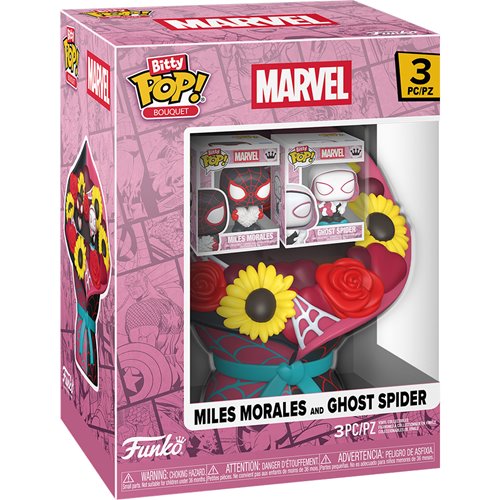 Funko Bitty Pop Bouquet Valentines Marvel: Miles Morales and Ghost Spider