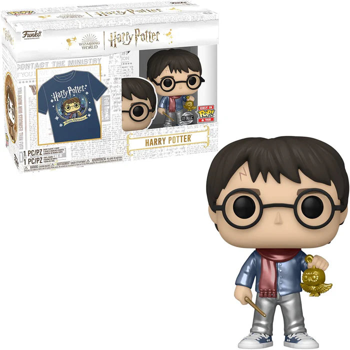 Funko Pop Harry Potter: Harry Potter Metalico + T-Shirt